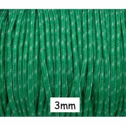 Offres ✔️ La Cuisine Des Perles Fil Paracord 2m Paracorde 3mm Cordon Nylon Tressé Corde Nylon Gainé Bicolore Vert Herbe Et Blanc Cassé 🥰